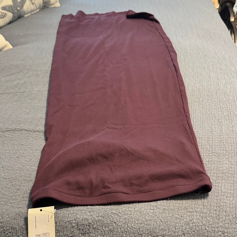 a new day Maroon Ribbed Skirt
